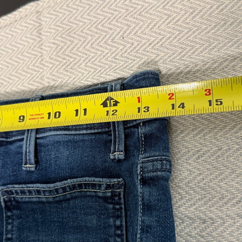 MOTHER Women's Straight Leg Jeans - Dark Blue - Picture 14 of 16